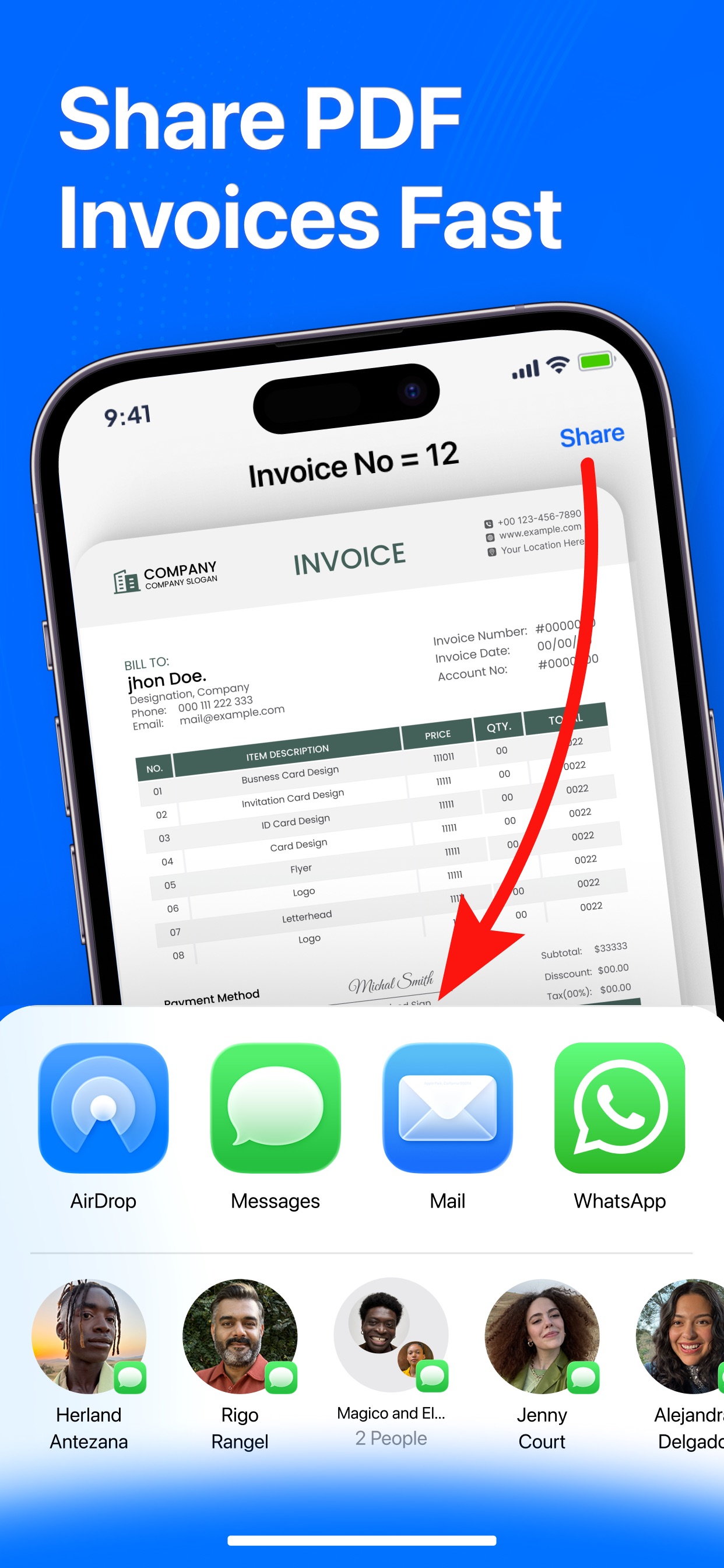 Estimate maker and quote creation in Invoice Maker: Estimate Maker
